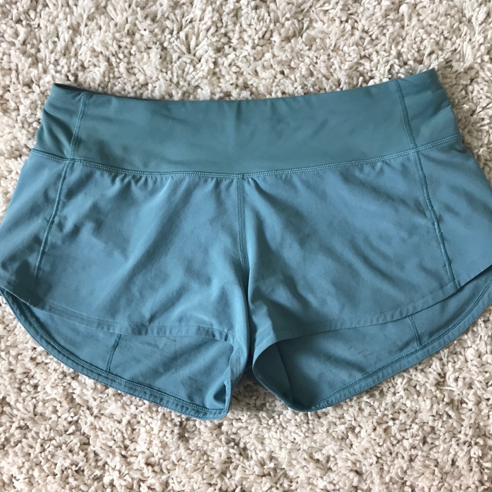 Teal Lululemon Speed Up Shorts 2.5" - Picture 1 of 4